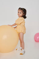 Butterscotch Linen Girls Romper