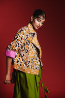 Wild Lilies Silk Women's Frayed Bolero Jacket
