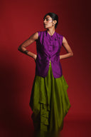 Jamun Silk Embroidered Women's Sleeveless Jacket