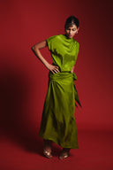 Fern Silk Women's Drape Dress