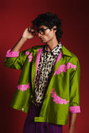 Jamun Silk Embroidered Men's Panelled Pants