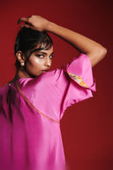 Gulabi Silk Embroidered Women's Kimono Kurta