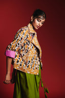 Wild Lilies Silk Women's Frayed Bolero Jacket