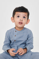 Sky Linen Boys Side Open Kurta Set