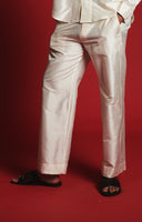 Pearl Silk Men's Shawl Collar Shirt