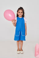 Santorini Linen Girls Playsuit