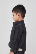 Graphite Linen Denim Boys Jacket Set - Sale