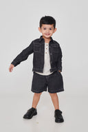 Graphite Linen Denim Boys Jacket