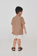 Mousse Linen Boys Camp Collar Shirt - Sale