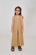 Husk Linen Girls Flared Jumpsuit