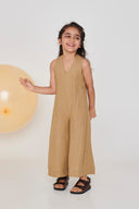 Husk Linen Girls Flared Jumpsuit