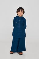 Indigo Linen Boys Saif Kurta Set