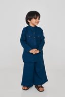 Indigo Linen Boys Saif Kurta Set