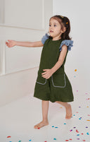 Safari Linen Girls Playsuit