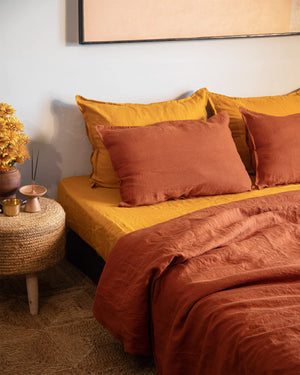 Cinnamon Linen Pillowcases