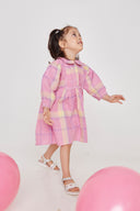Cassata Linen Girls Peter Pan Collar Dress