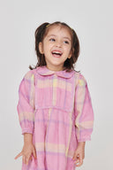 Cassata Linen Girls Peter Pan Collar Dress - Sale