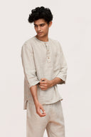 Undyed Linen Men's Pyjama Set - Sale