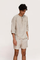 Undyed Linen Men's Shorts Set - Sale