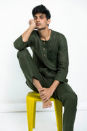 Kai Linen Men's Short Kurta - Sale