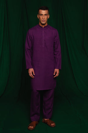 Violet Linen Men's Kurta Set