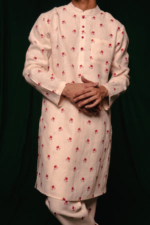 Wildflower Linen Men's Kurta Set