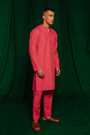 Coral Linen Men's Kurta Set