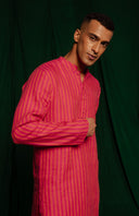 Coral Linen Men's Kurta On Sale