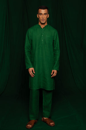 Panna Linen Men's Kurta Set