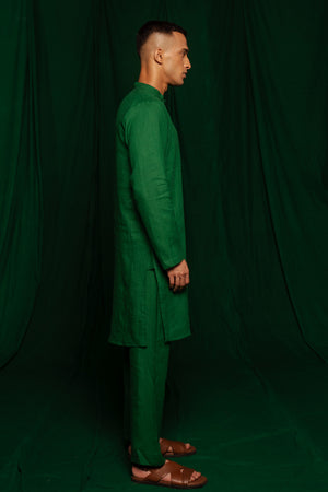 Panna Linen Men's Kurta Set