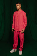 Coral Linen Men's Lounge Pants On Sale