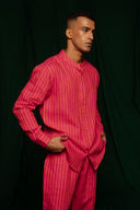 Coral Linen Men's Lounge Pants On Sale