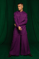 Violet Linen Saif Kurta Set