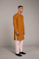 Olive Co-Linen Men's Classic Kurta - Sale