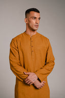 Olive Co-Linen Men's Kurta Set