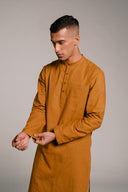 Olive Co-Linen Men's Classic Kurta - Sale