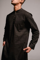 Carbon Co-Linen Men's Classic Kurta - Sale