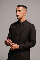 Carbon Co-Linen Men's Bandhgala Jacket - Sale
