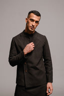 Carbon Co-Linen Men's Bandhgala Jacket