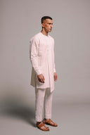 Vanilla Co-Linen Men's Side Open Kurta Set On Sale