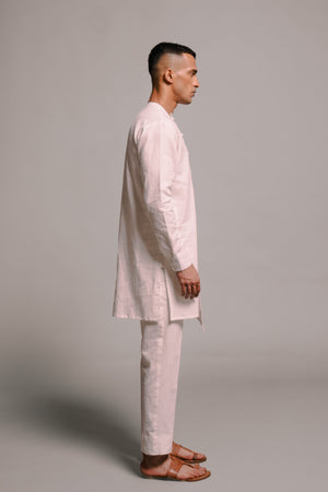 Vanilla Co-Linen Men's Side Open Kurta Set