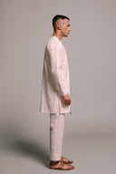 Vanilla Co-Linen Men's Side Open Kurta Set On Sale