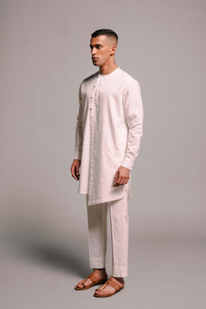 Vanilla Co-Linen Men's Side Open Kurta Set