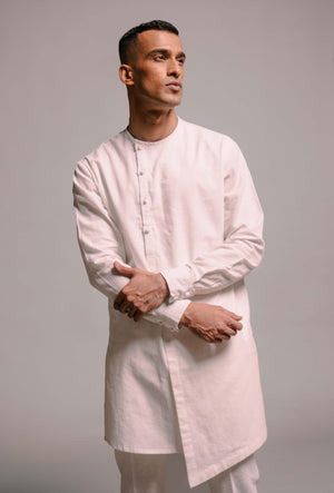 Vanilla Co-Linen Men's Side Open Kurta Set