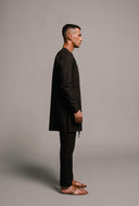Carbon Co-Linen Men's Side Open Kurta On Sale