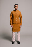 Olive Co-Linen Men's Kurta