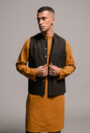 Olive Co-Linen Men's Classic Kurta - Sale
