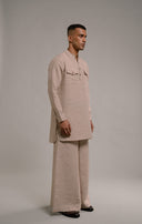 Undyed Linen Men's Flared Pants