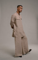Undyed Linen Men's Saif Kurta - Sale