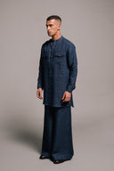 Indigo Linen Men's Saif Kurta Set - Sale